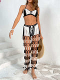 Cutout Halter Neck Top and Pants Two-Piece Swim Set - Trendsi - Flyclothing LLC