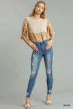 Umgee Distressed Skinny Jeans with Edge Detail - Trendsi - Flyclothing LLC