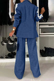Full Size Contrast Lapel Collar Top and Pants Set - Trendsi - Flyclothing LLC