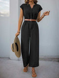 Perfee Notched Wide Leg Jumpsuit - Trendsi - Flyclothing LLC