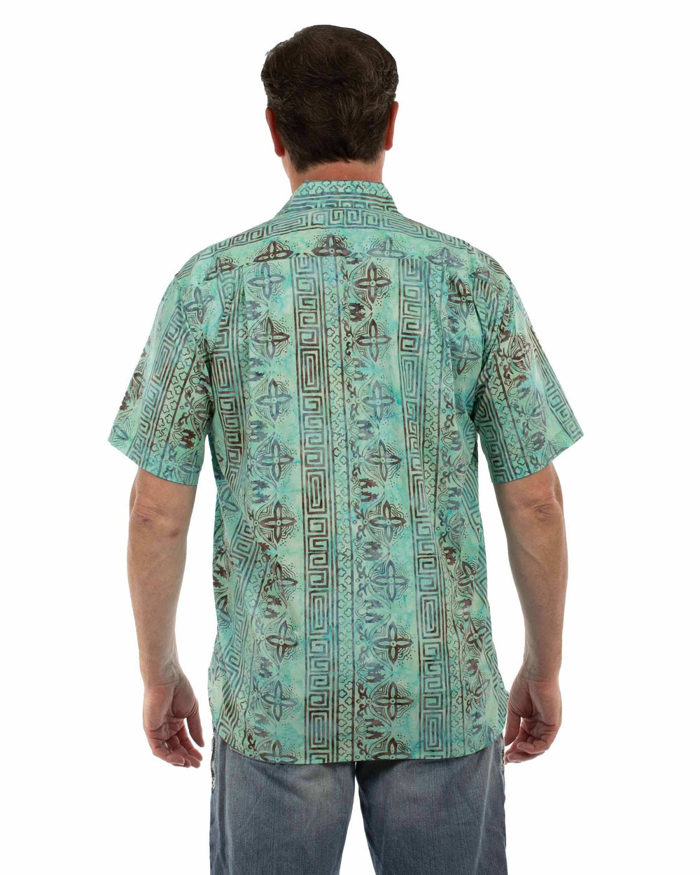 farthest point teal 100% cotton batik shirt - Scully Leather - Flyclothing LLC