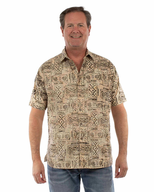farthest point sand 100% cotton batik shirt - Scully Leather - Flyclothing LLC
