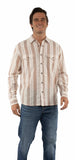 farthest point tan 100% cotton l/s shirt western yokes/snaps - Scully Leather - Flyclothing LLC