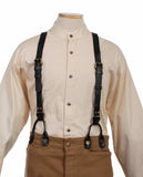 Scully Great Black leather suspenders - Scully Leather - Flyclothing LLC