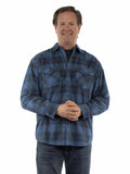 Farthest Point 100% cotton Blue Western corduroy shirt - Scully Leather - Flyclothing LLC