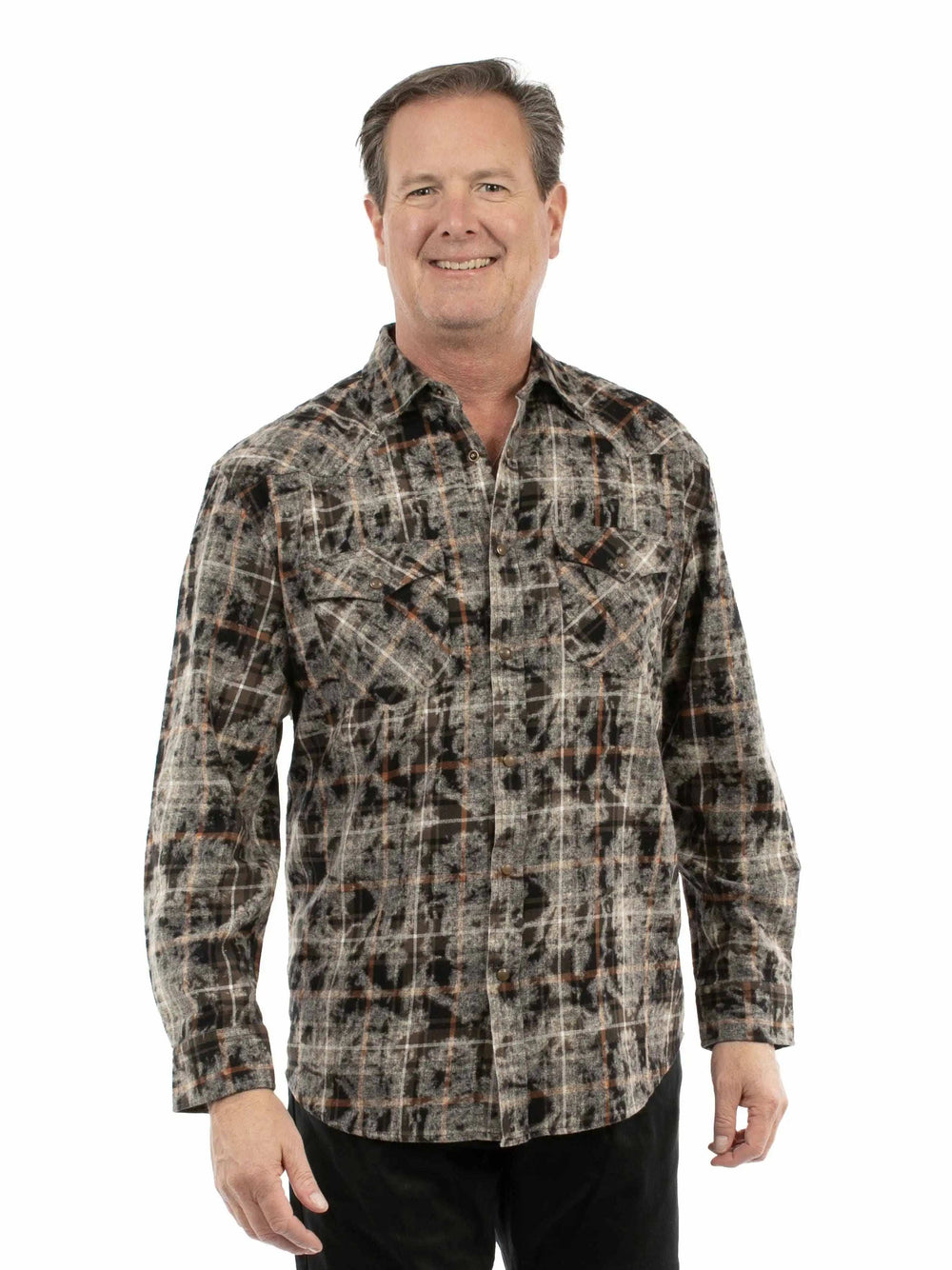 Farthest Point 100% cotton Olive Snow washed western shirt - Scully Leather - Flyclothing LLC