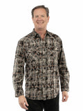Farthest Point 100% cotton Olive Snow washed western shirt - Scully Leather - Flyclothing LLC
