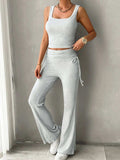 Square Neck Tank and Drawstring Pants Set - Trendsi - Flyclothing LLC