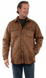 Scully Leather Brown Sherpa Lined Shirt/Jacket - Scully Leather - Flyclothing LLC