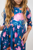 Poppies 3/4 Sleeve Pocket Twirl Dress - Mila & Rose ® - Flyclothing LLC