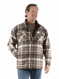 Scully Leather Brown Brushed Flannel Zip Front Jacket - Scully Leather - Flyclothing LLC