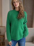 Mock Neck Long Sleeve Sweater - Trendsi - Flyclothing LLC