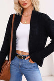 Solid Color Open Front Cardigan - Trendsi - Flyclothing LLC