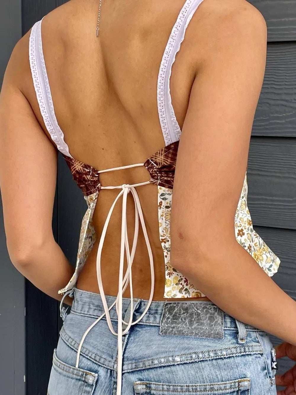Lace Detail Floral Sweetheart Neck Cami - Trendsi - Flyclothing LLC