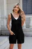 V-Neck Adjustable Strap Romper - Trendsi - Flyclothing LLC