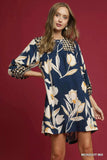 Umgee Floral High-Low Babydoll Dress - Trendsi - Flyclothing LLC