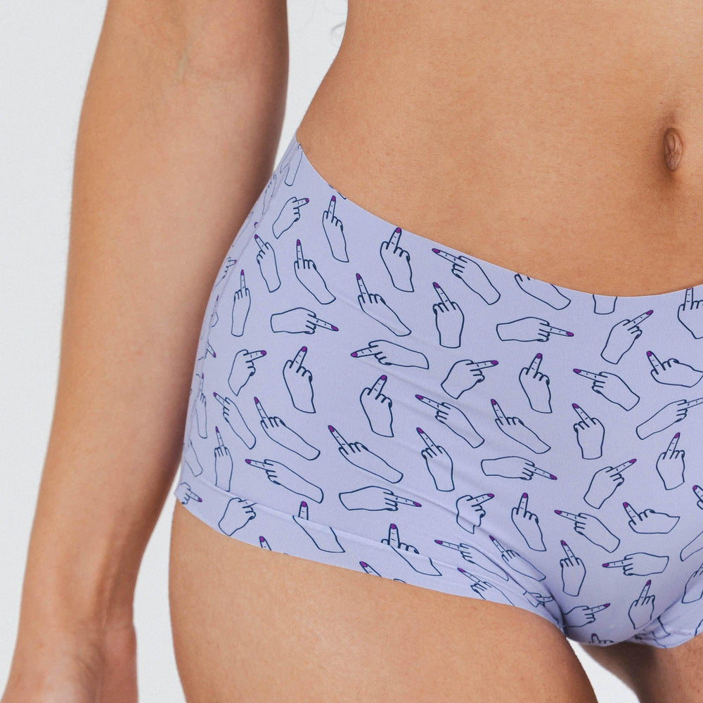 The Little Birdy | Middle Finger Women’s Seamless Boyshort - Shinesty - Flyclothing LLC