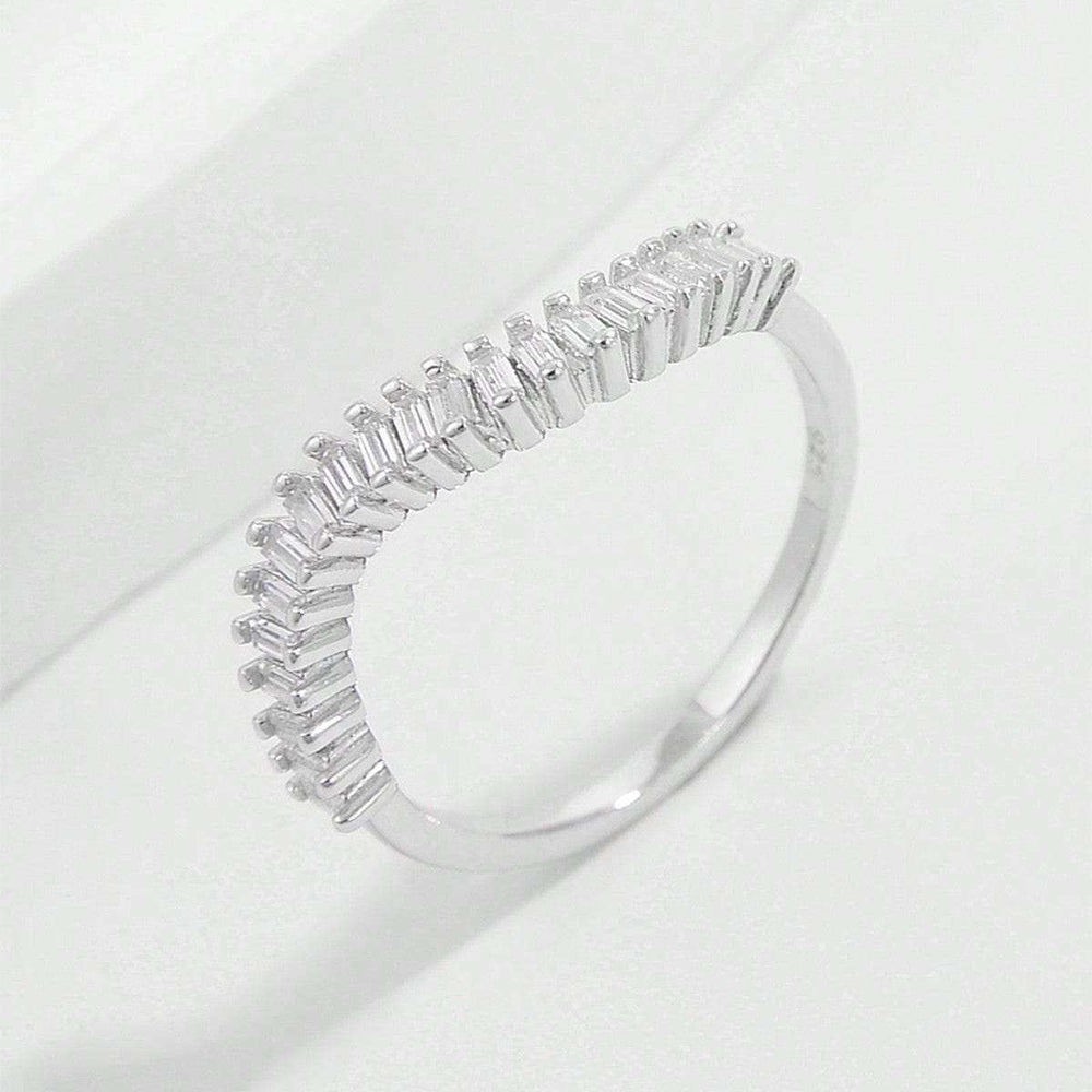 925 Sterling Silver Inlaid Zircon Ring - Trendsi - Flyclothing LLC