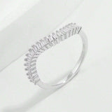 925 Sterling Silver Inlaid Zircon Ring - Trendsi - Flyclothing LLC