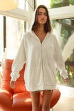 BiBi Waffle Thermal And Terry Mix Washed Zip Up Hoodie - Trendsi - Flyclothing LLC