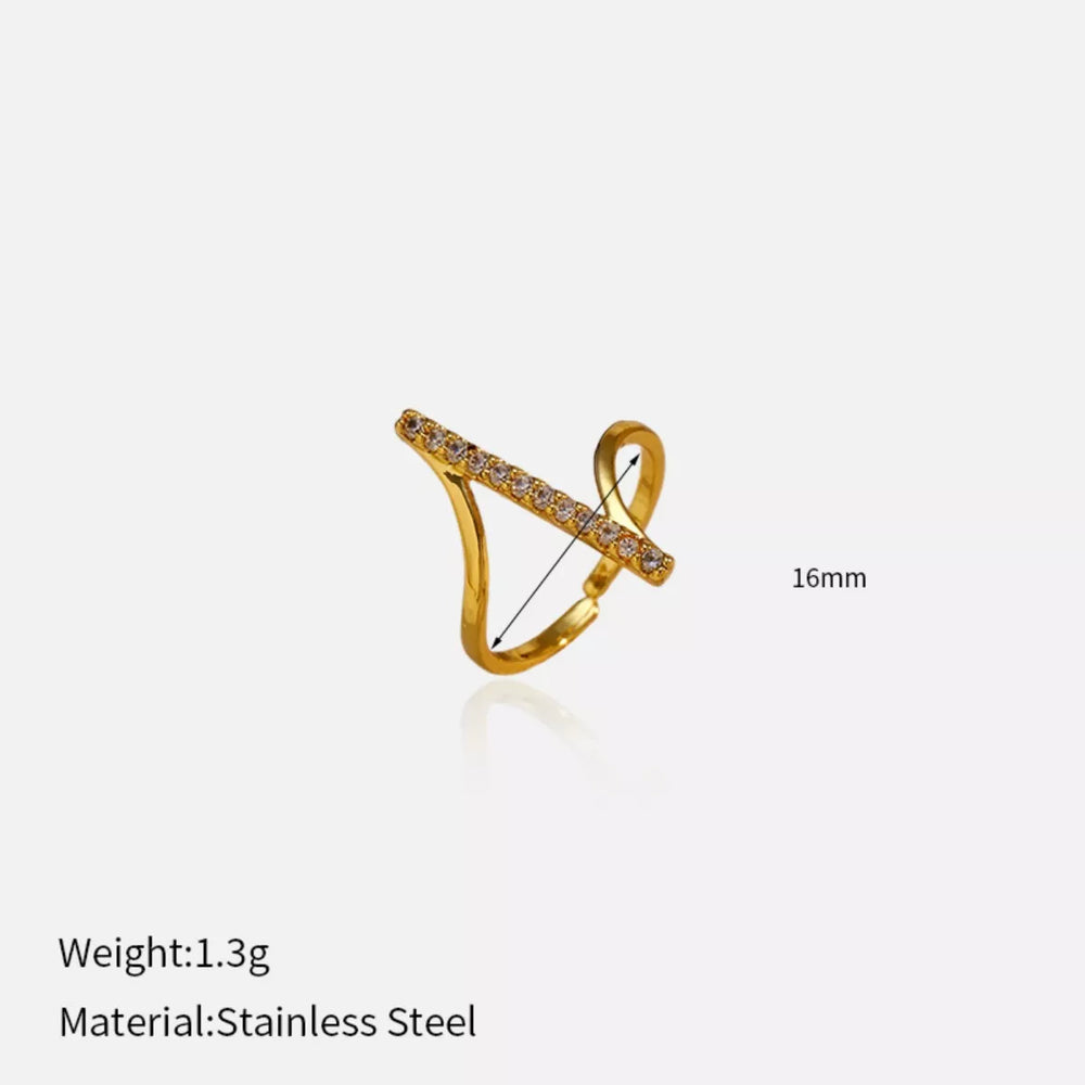 Irregular Rhinestone Ring - Trendsi - Flyclothing LLC