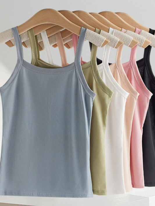 Plus Size Scoop Neck Tank Top - Trendsi - Flyclothing LLC