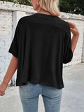Lovelet Round Neck Half Sleeve T-Shirt - Trendsi - Flyclothing LLC