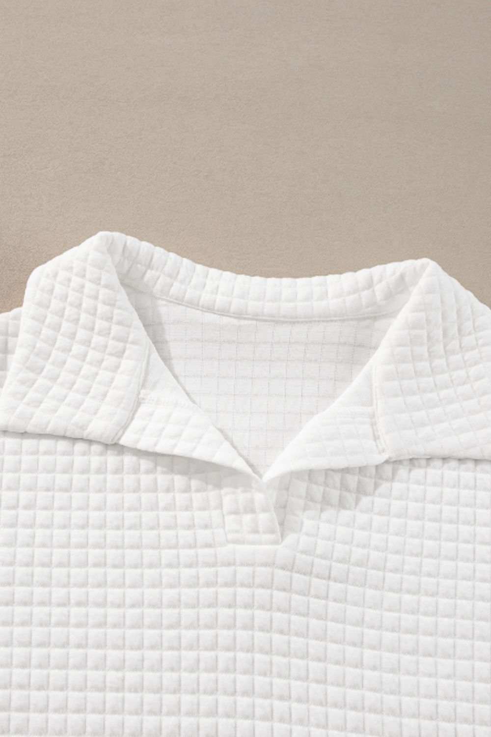 Texture Johnny Collar Long Sleeve Sweatshirt - Trendsi - Flyclothing LLC