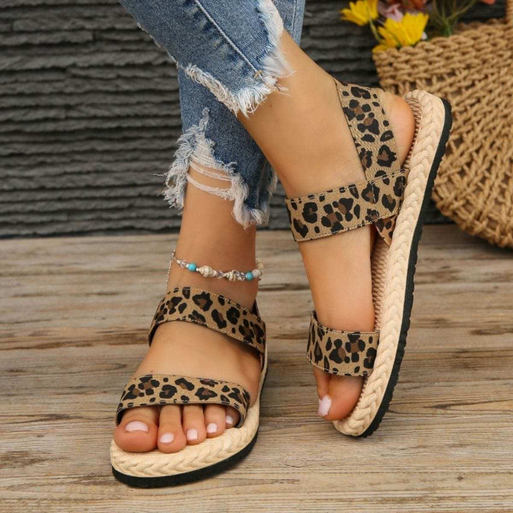 Open Toe Flat Sandals - Trendsi - Flyclothing LLC