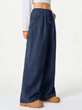 Drawstring Wide Leg Pants - Trendsi - Flyclothing LLC