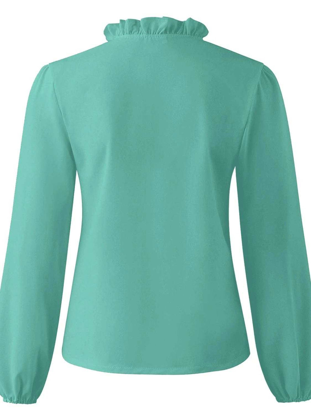 Full Size Ruffled V-Neck Long Sleeve Blouse - Trendsi - Flyclothing LLC