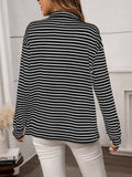 Striped Button Up Long Sleeve Shirt - Trendsi - Flyclothing LLC