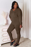 Basic Bae Bamboo Full Size V-Neck Long Sleeve Top and Pants Lounge Set - ShopBasicbae - Flyclothing LLC