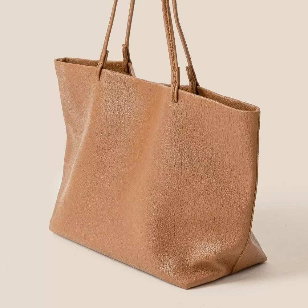 Fame Soft Solid Color Tote Bag - Trendsi - Flyclothing LLC