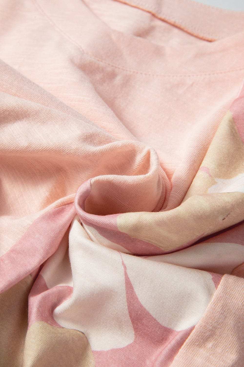 Slit Floral V-Neck Three-Quarter Sleeve Blouse - Trendsi - Flyclothing LLC