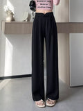 High-Waisted Wide-Leg Pants - Trendsi - Flyclothing LLC