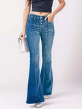 Button Fly Bootcut Jeans with Pockets - Trendsi - Flyclothing LLC