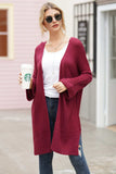 Open Front Long Sleeve Cardigan - Trendsi - Flyclothing LLC