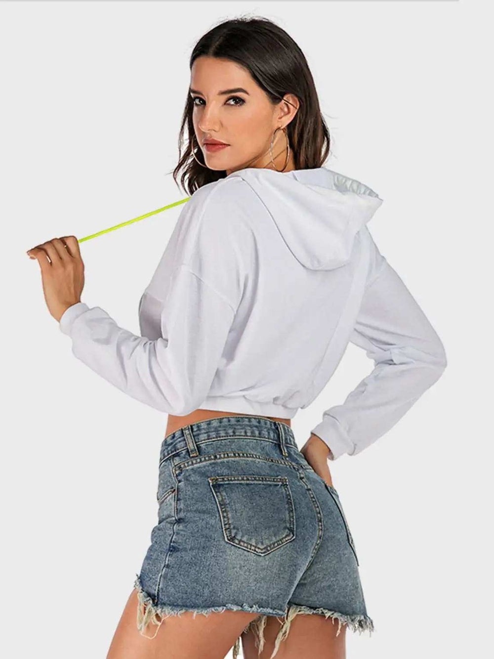 Perfee Drawstring Letter Long Sleeve Hoodie - Trendsi - Flyclothing LLC