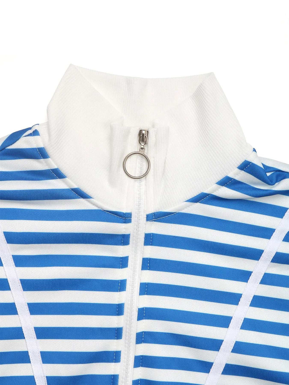 Striped Quarter Zip Long Sleeve Hoodie - Trendsi - Flyclothing LLC