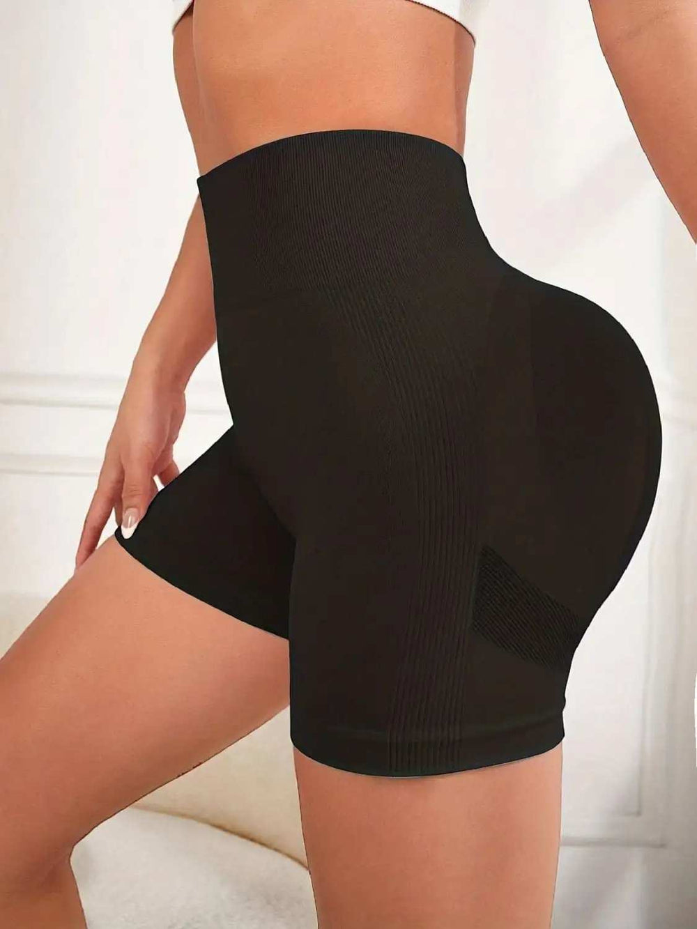 High Waist Active Shorts - Trendsi - Flyclothing LLC