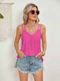 Florira Cutout Eyelet Tank - Trendsi - Flyclothing LLC