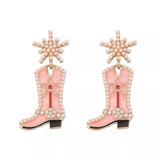 Cowgirl Boot Dangle Earrings - Trendsi - Flyclothing LLC