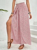 Tied Printed Wide Leg Pants - Trendsi - Flyclothing LLC