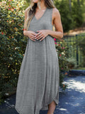 Full Size V-Neck Midi Tank Dress - Trendsi - Flyclothing LLC