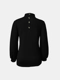 Full Size Mock Neck Long Sleeve T-Shirt - Trendsi - Flyclothing LLC