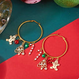 Christmas Theme Hoop Earrings - Trendsi - Flyclothing LLC