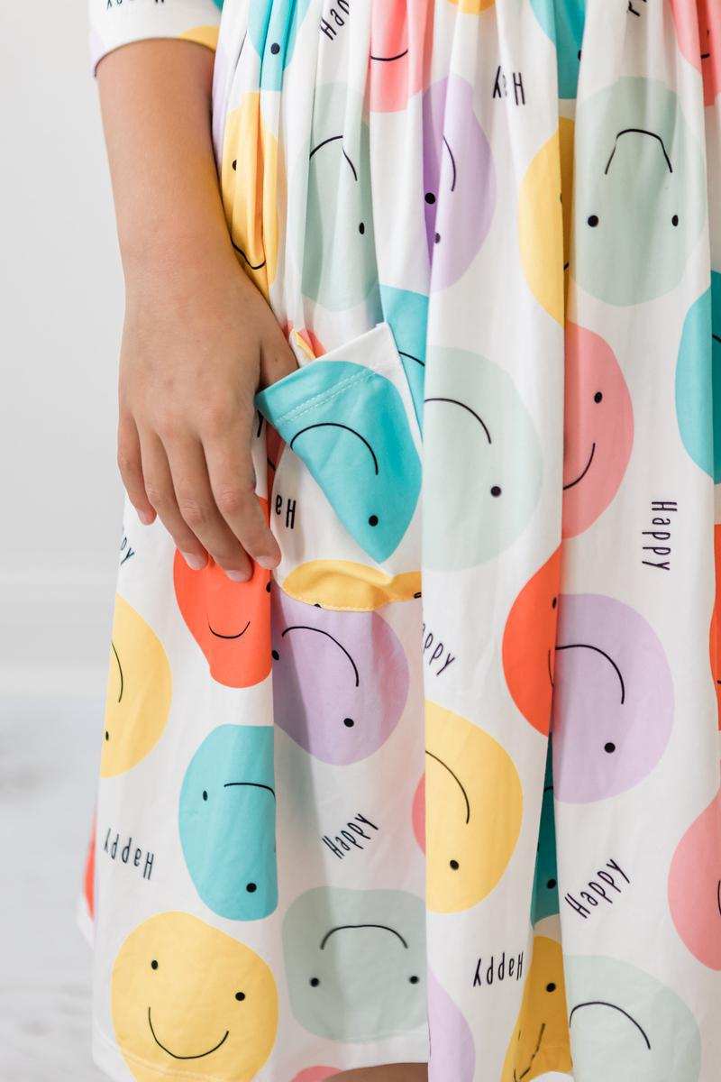 Happy Days 3/4 Pocket Twirl Dress - Mila & Rose ® - Flyclothing LLC