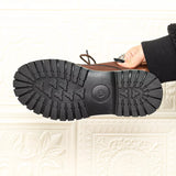 Lace-Up Platform Loafers - Trendsi - Flyclothing LLC