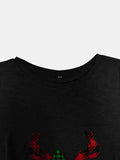 Full Size Reindeer Round Neck Long Sleeve T-Shirt - Trendsi - Flyclothing LLC